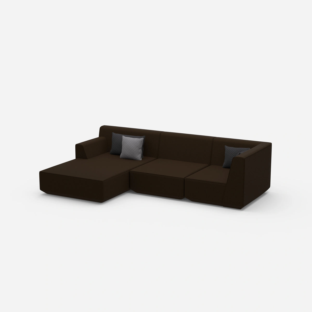 Gemütliches Ecksofa von der Seite