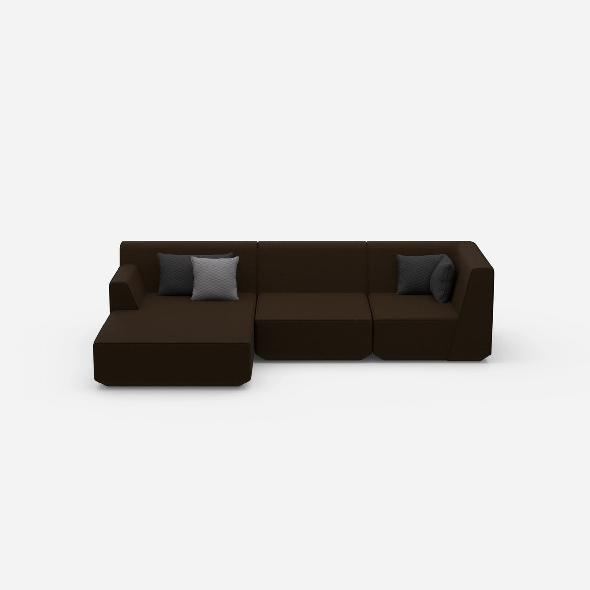 Gemütliches Ecksofa von vorne