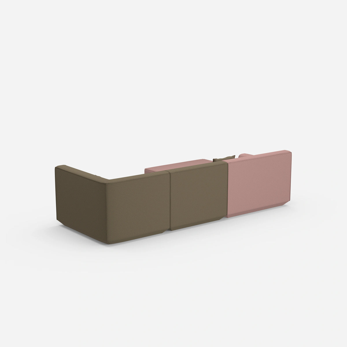 Gemütliches Ecksofa von hinten