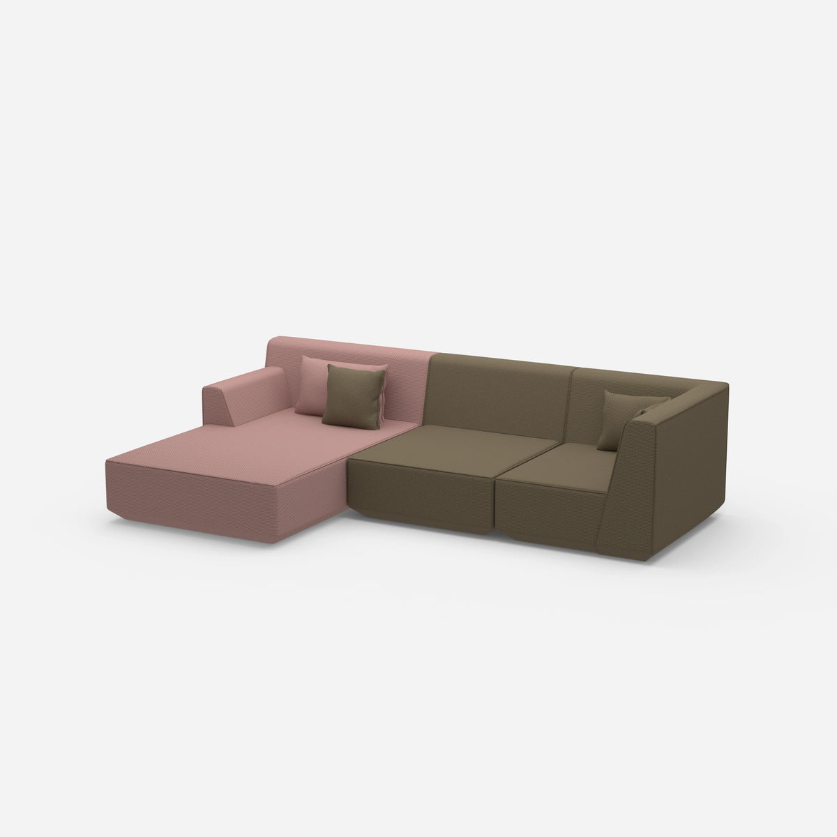 Gemütliches Ecksofa von der Seite