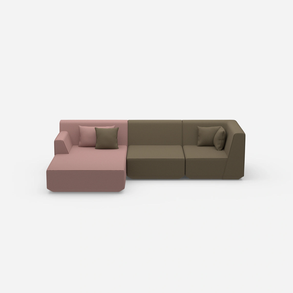 Gemütliches Ecksofa von vorne