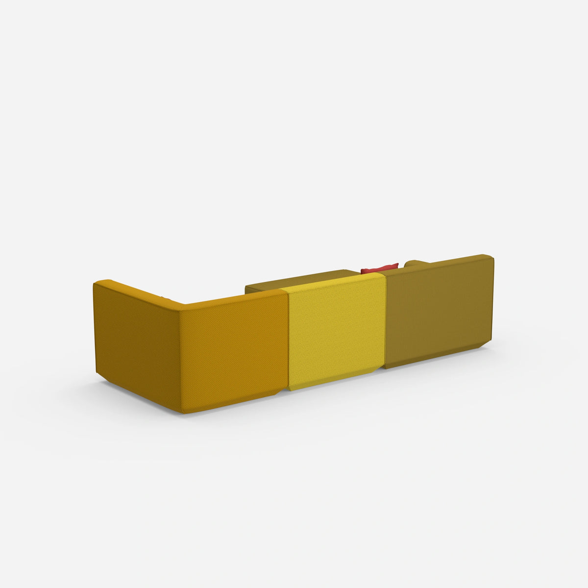 Gemütliches Ecksofa von hinten
