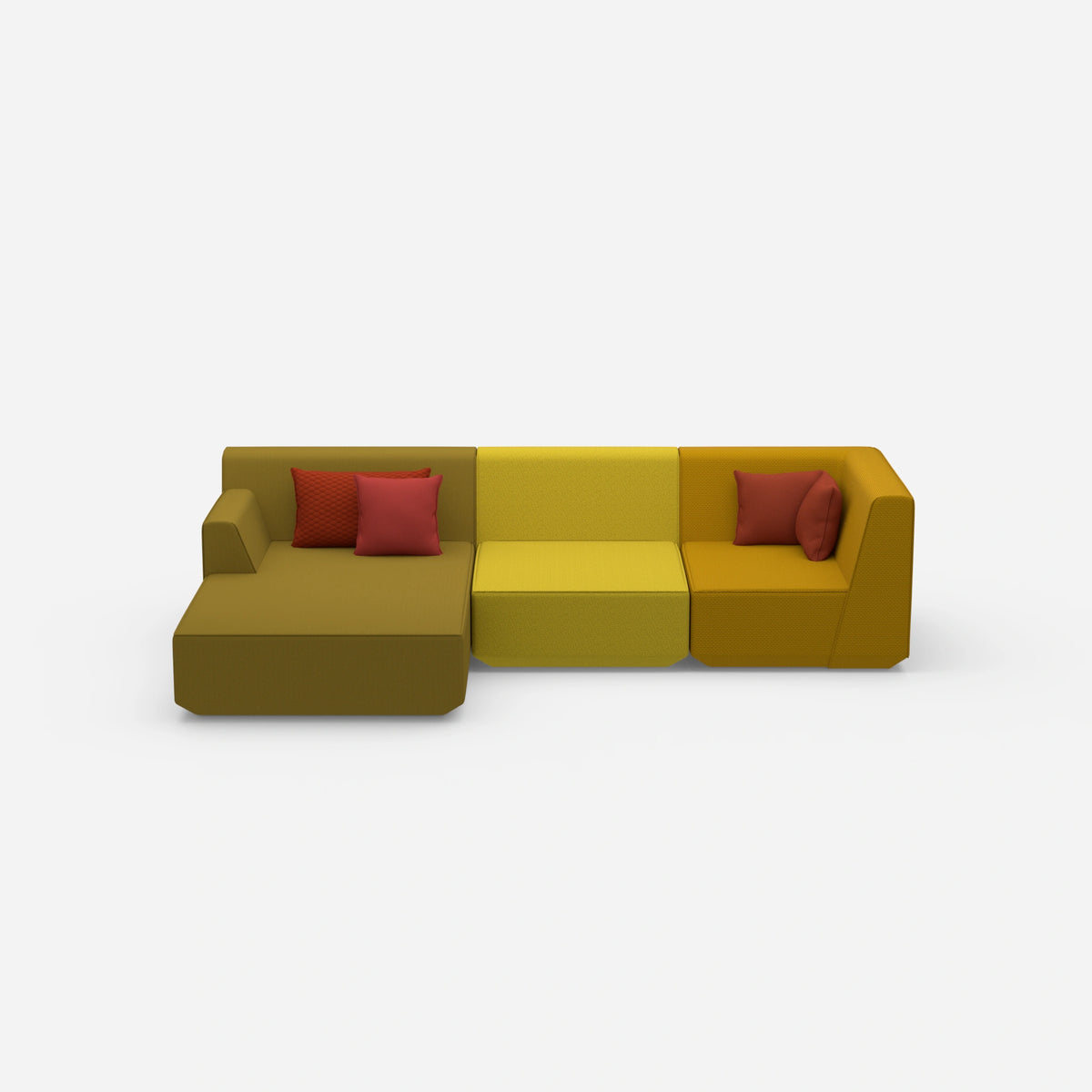 Gemütliches Ecksofa von vorne
