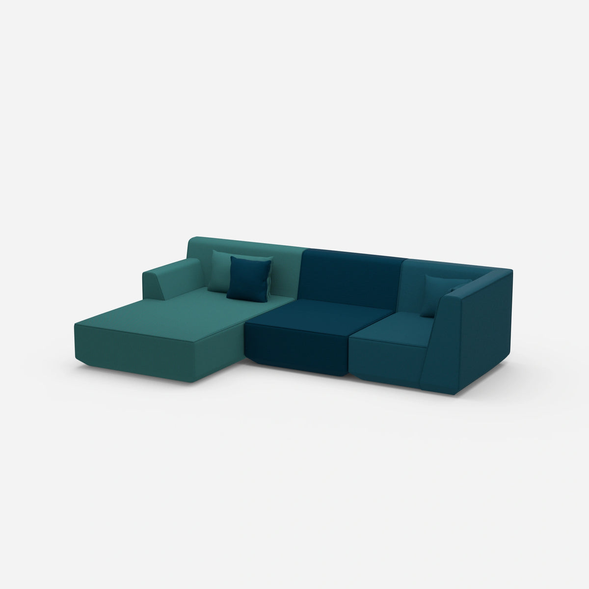 Gemütliches Ecksofa von der Seite