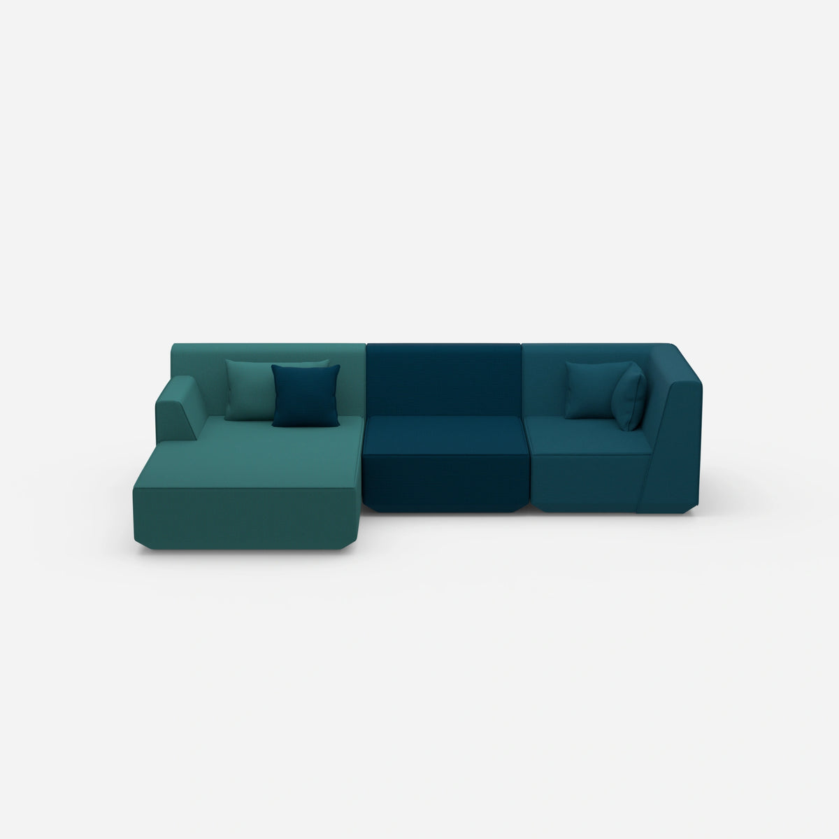 Gemütliches Ecksofa von vorne