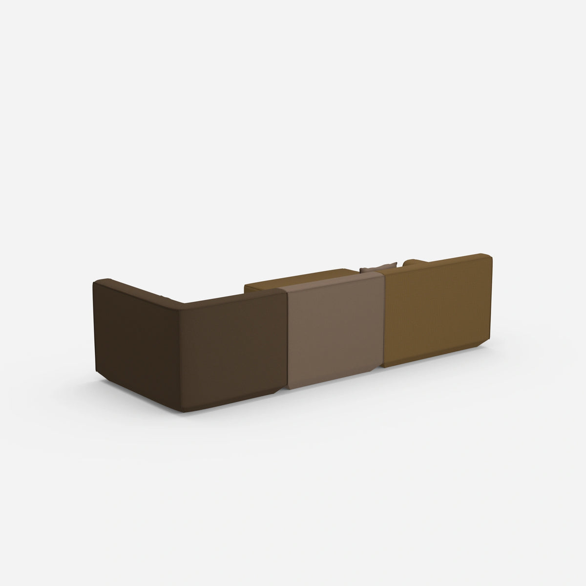 Gemütliches Ecksofa von hinten