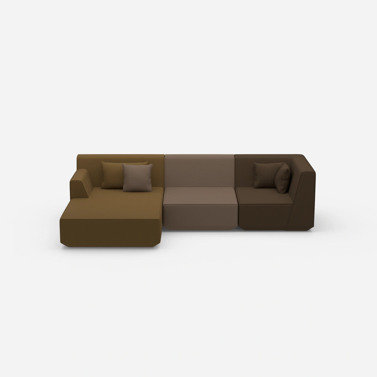 Gemütliches Ecksofa von vorne