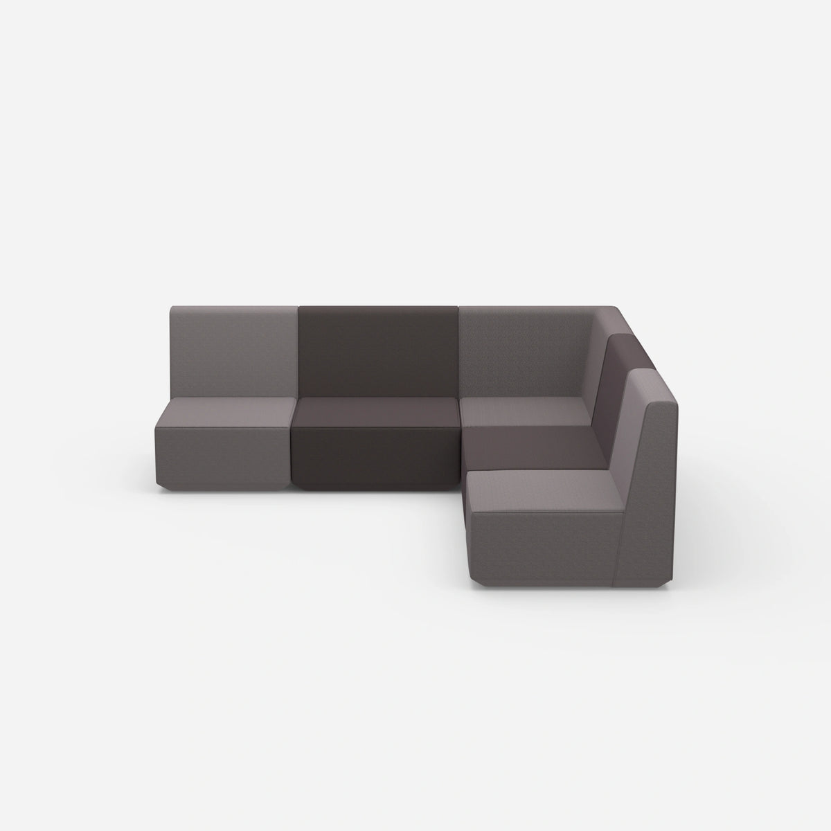 Gleichschenkeliges Sofa von vorne