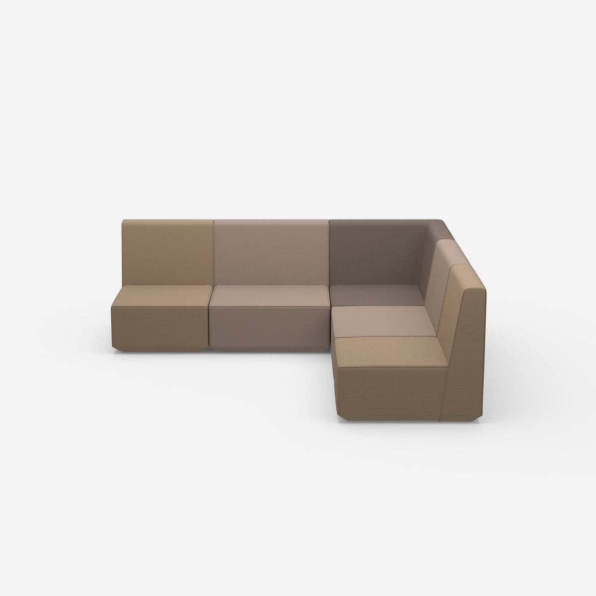 Gleichschenkeliges Sofa von vorne