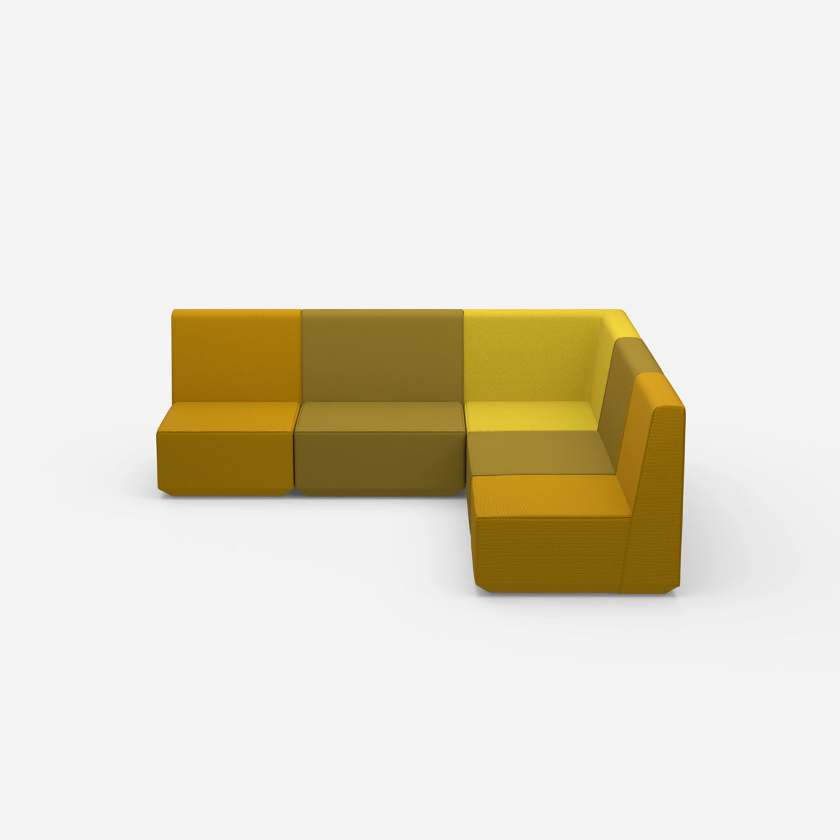 Gleichschenkeliges Sofa von vorne