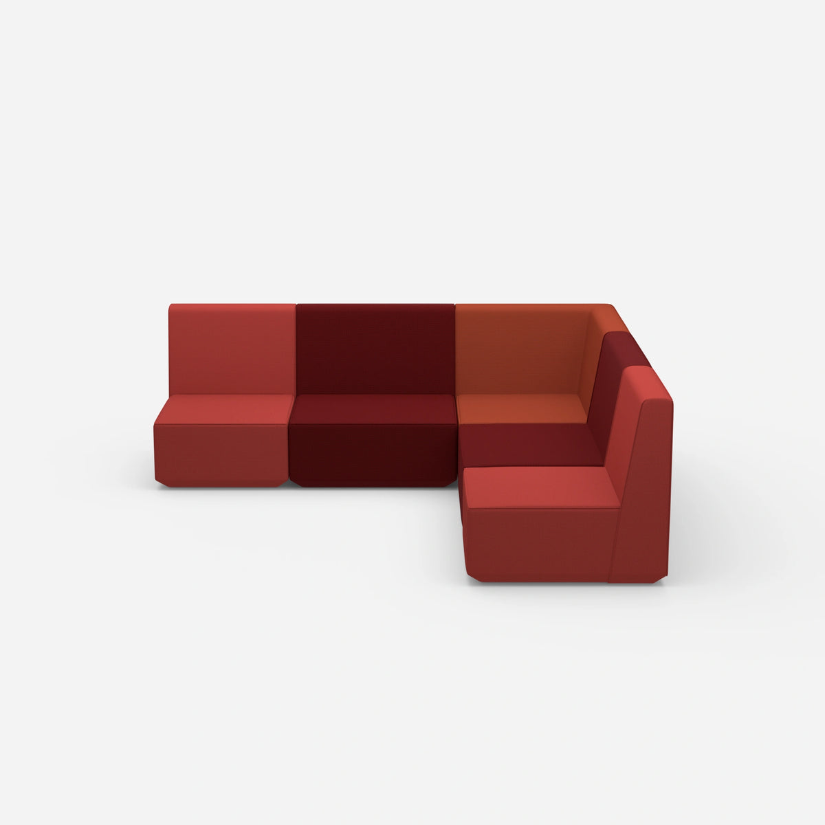 Gleichschenkeliges Sofa von vorne