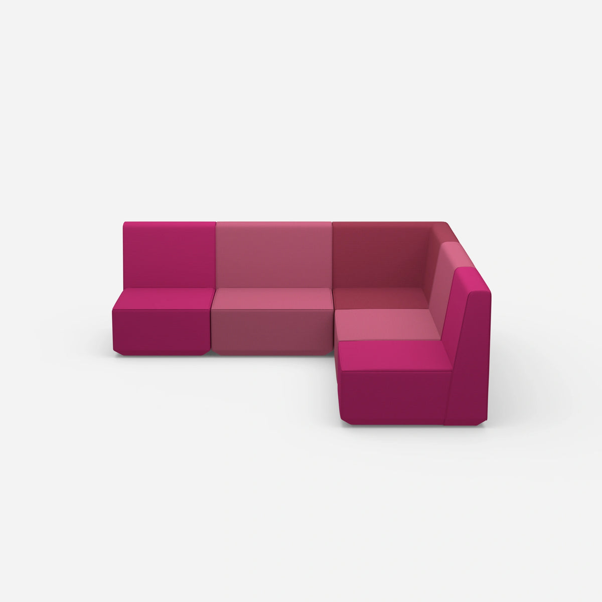 Gleichschenkeliges Sofa von vorne