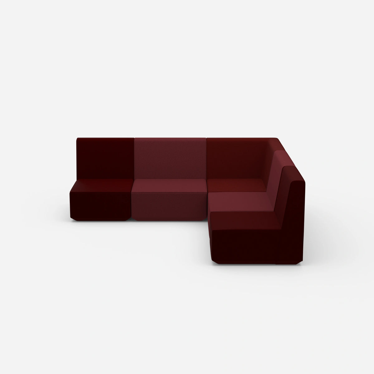 Gleichschenkeliges Sofa von vorne