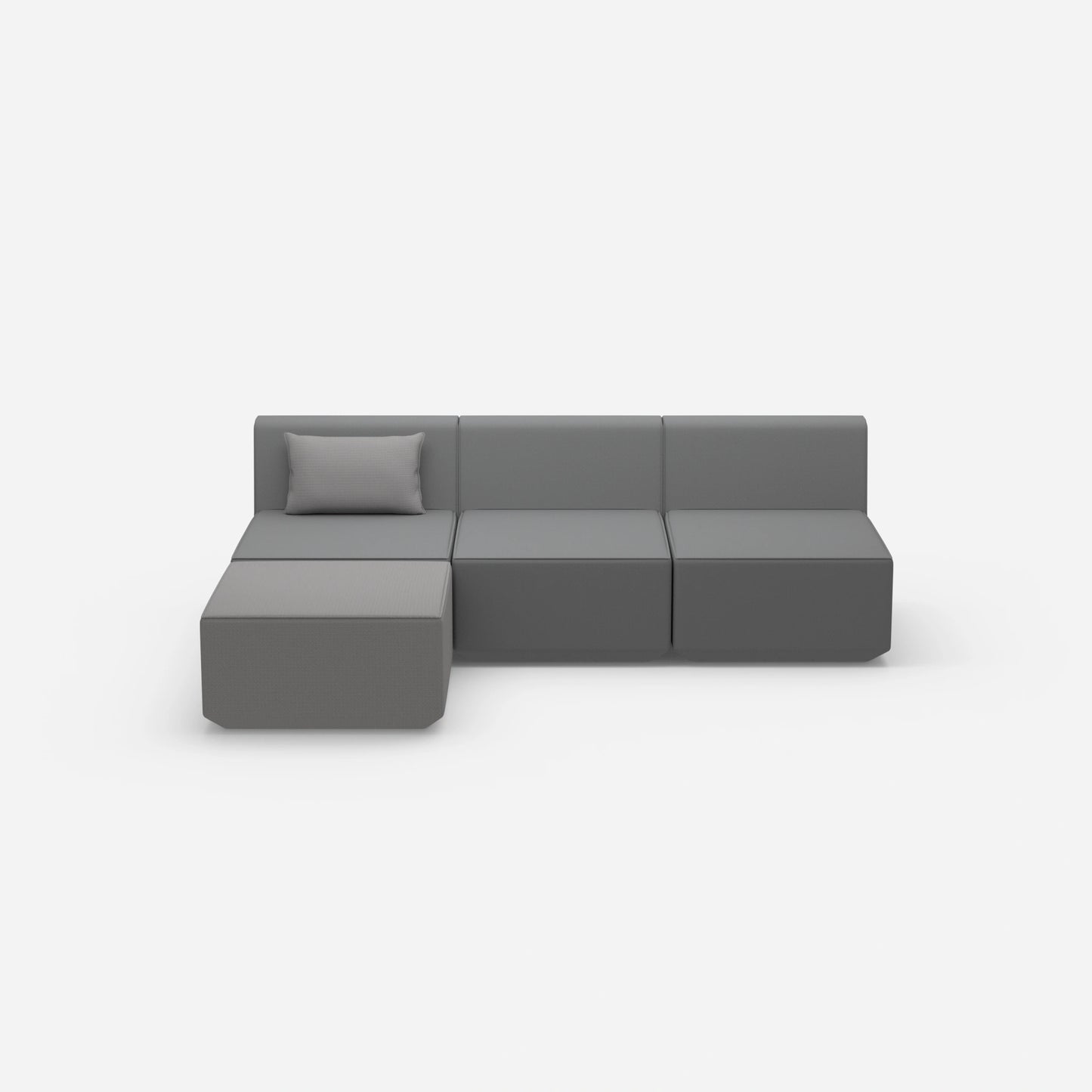 Grey 3 seater sofa from the front
