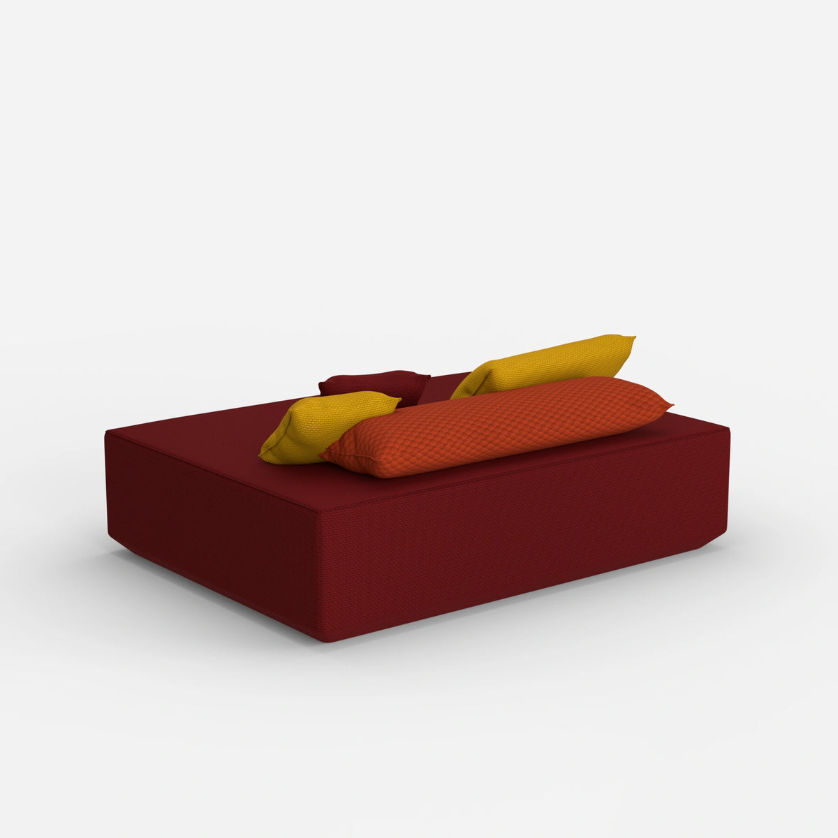 Großer Sitzpouf von hinten
