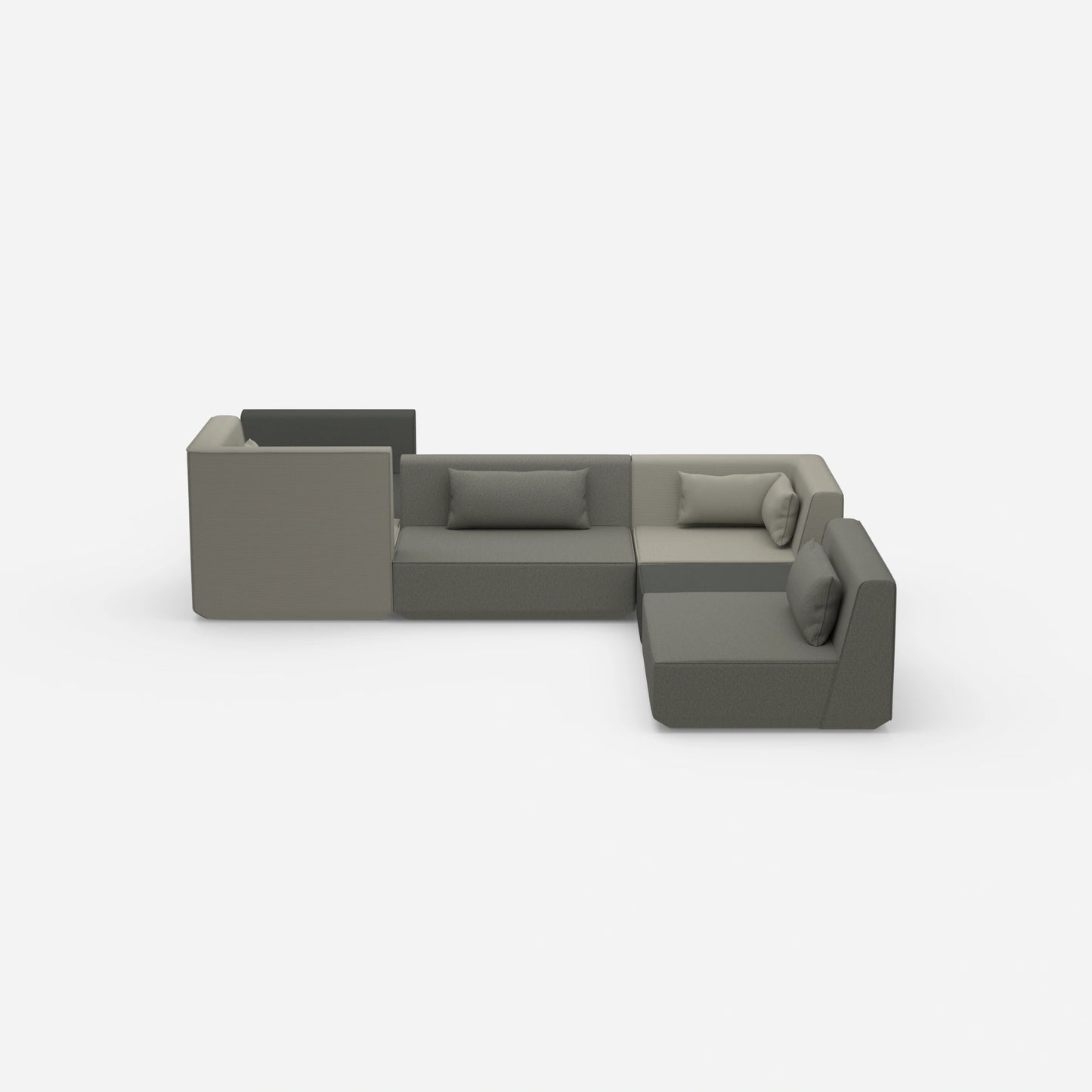 Généreux canapé modulable pour les grands espaces de face