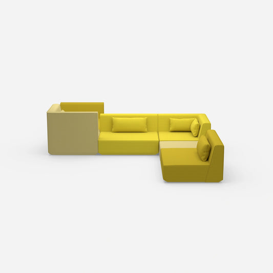 Großzügiges modulares Sofa für große Räume von vorne