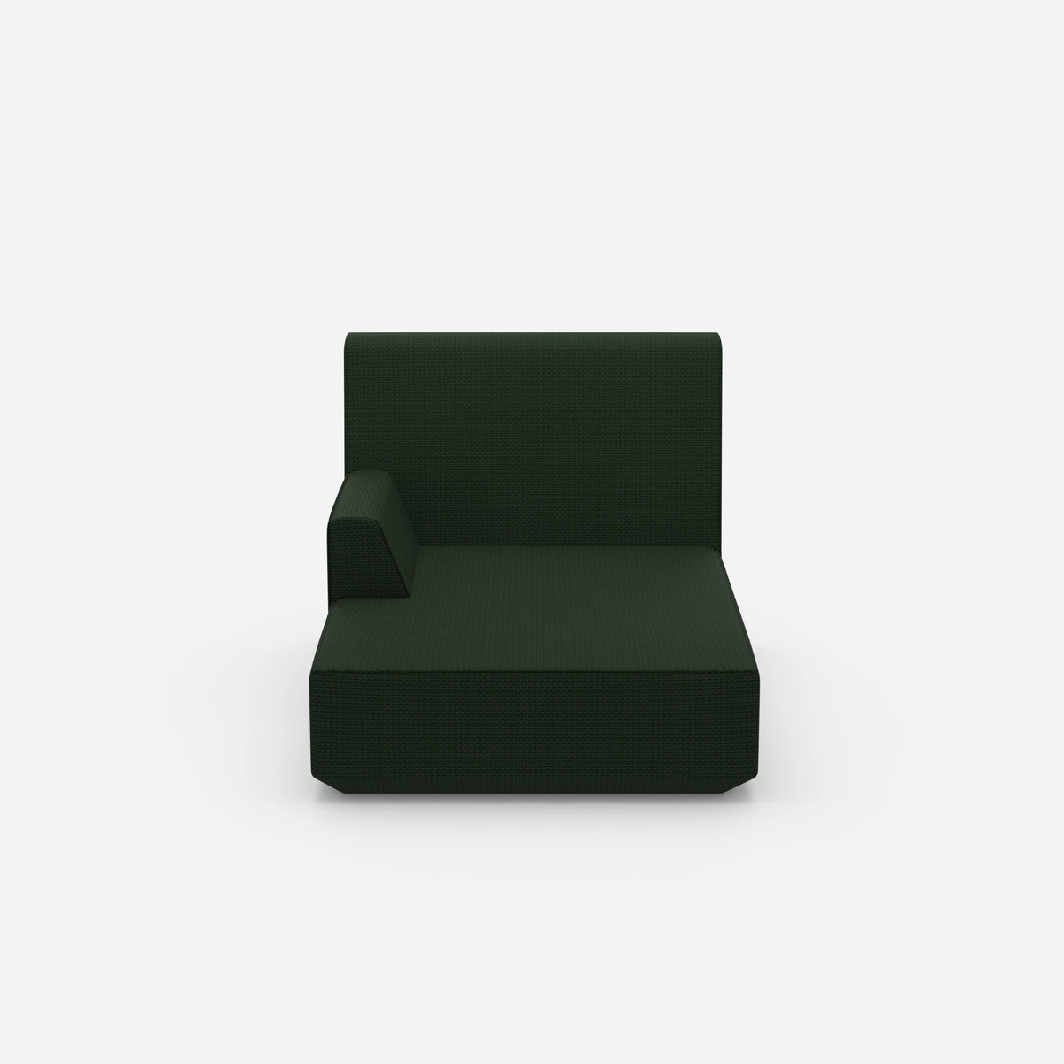 Grüne Recamiere von vorne