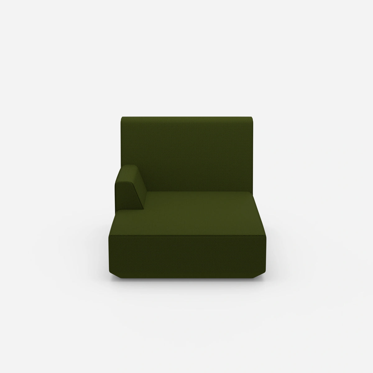 Grüne Recamiere von vorne