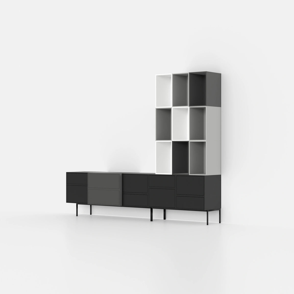 HIFI-Regal RK1004 von der linken Seite