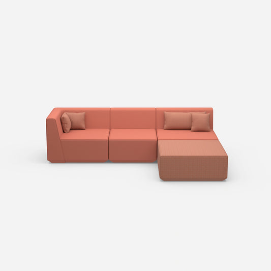 Hochwertiges modulares Ecksofa von vorne