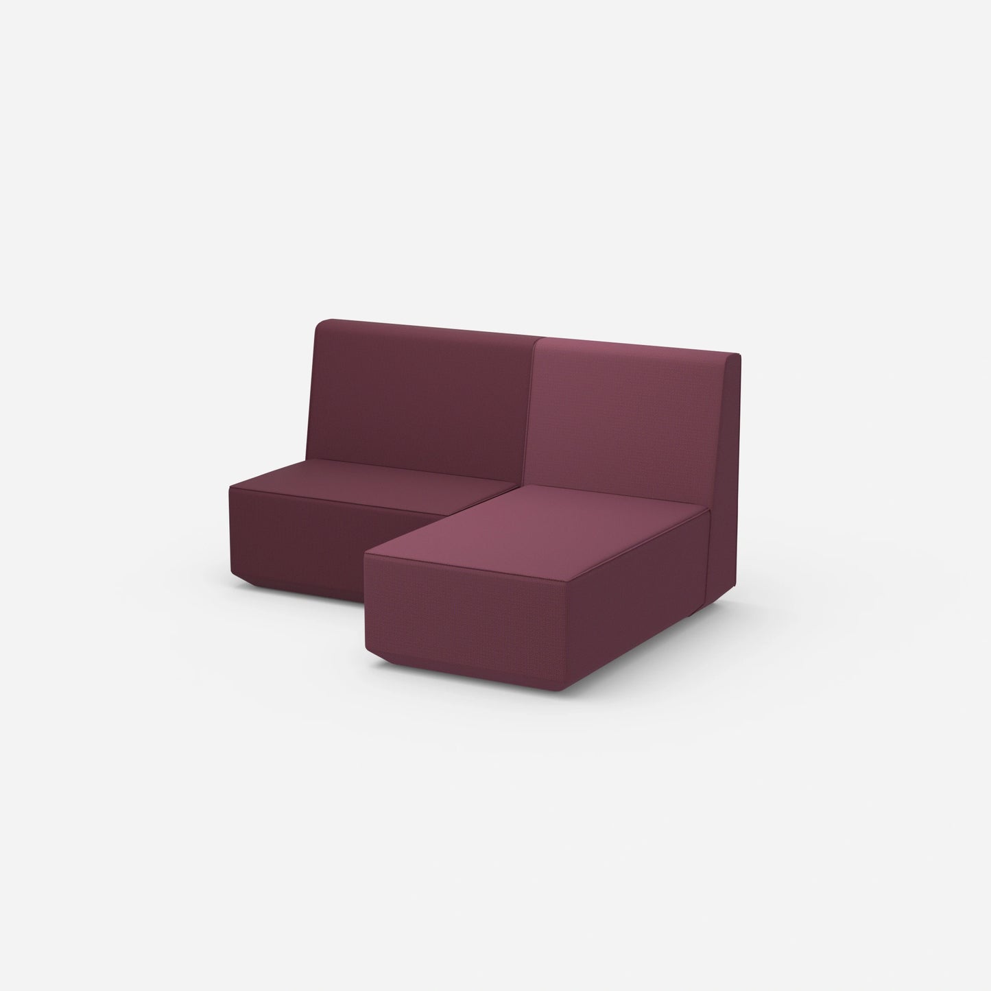 Kleine Couch mit hoher Rückenlehne von der Seite