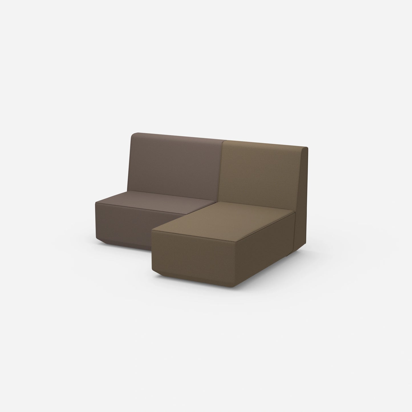 Kleine Couch mit hoher Rückenlehne von der Seite
