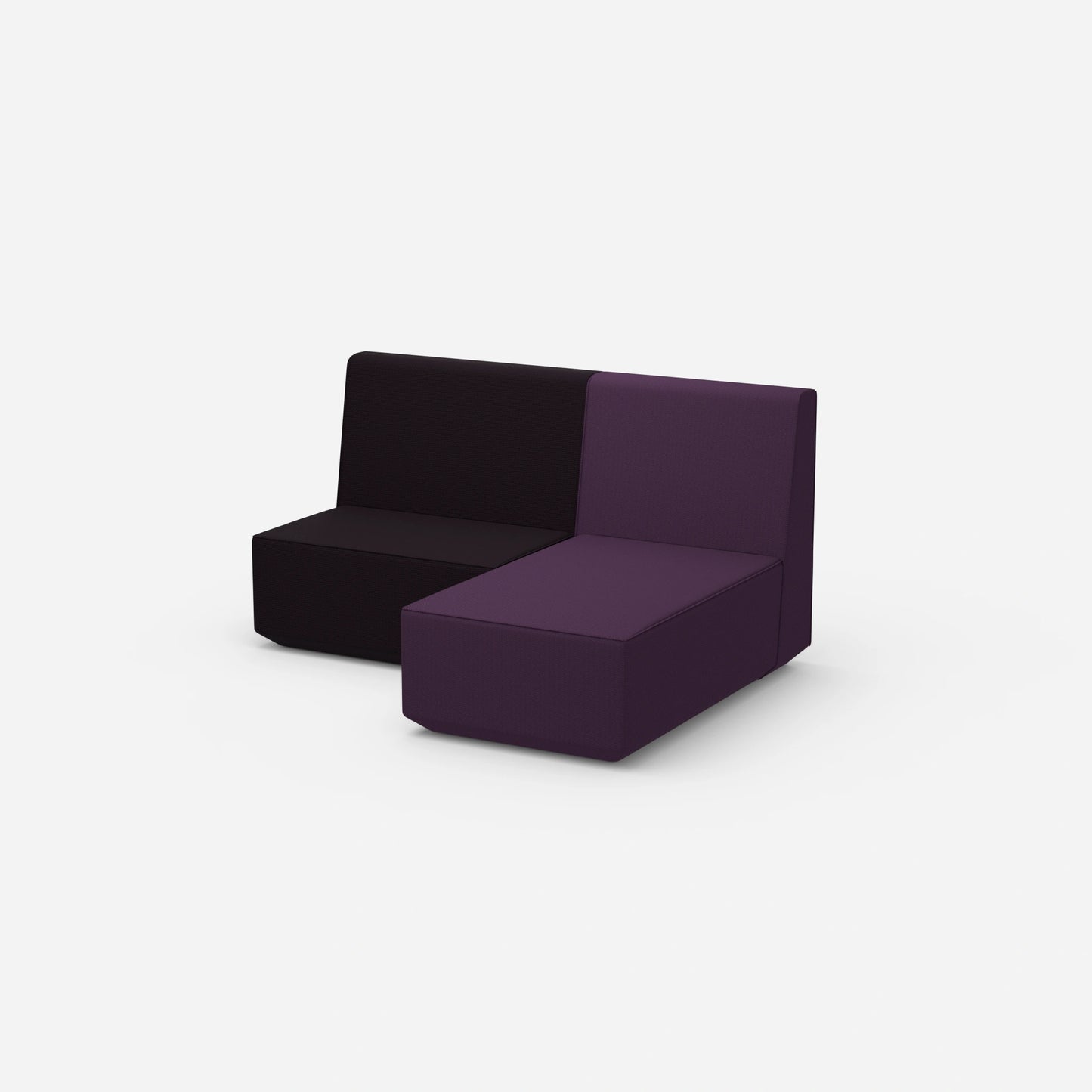 Kleine Couch mit hoher Rückenlehne von der Seite
