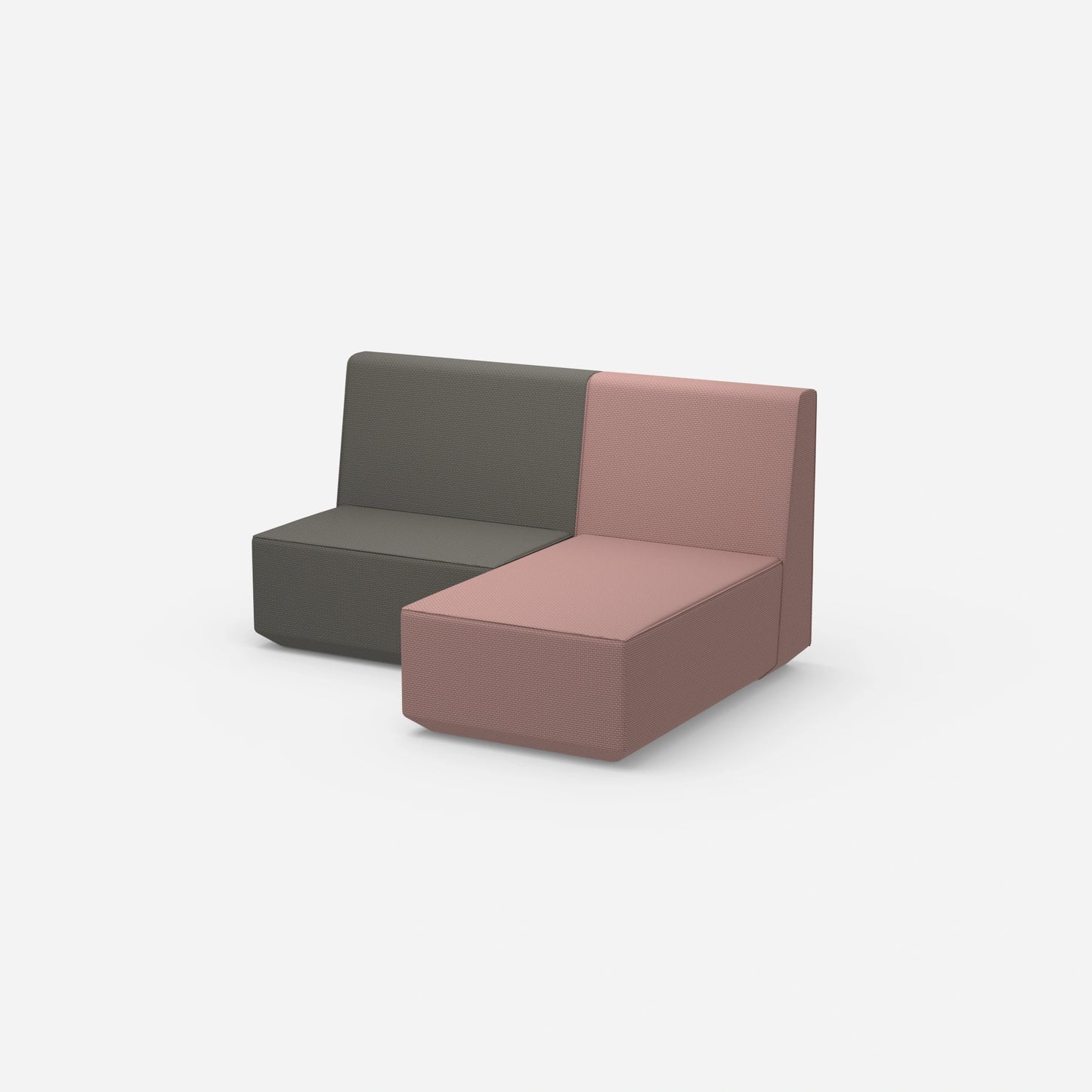 Kleine Couch mit hoher Rückenlehne von der Seite