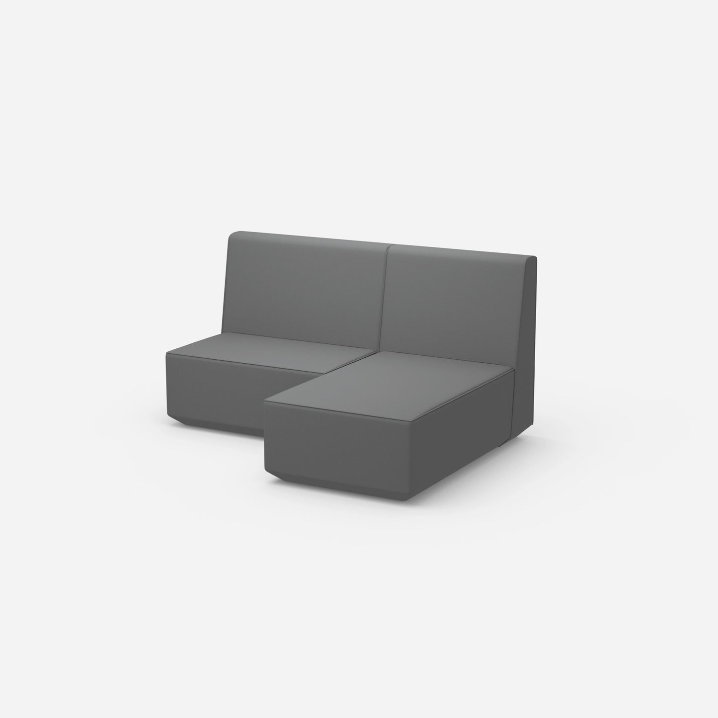 Kleine Couch mit hoher Rückenlehne von der Seite