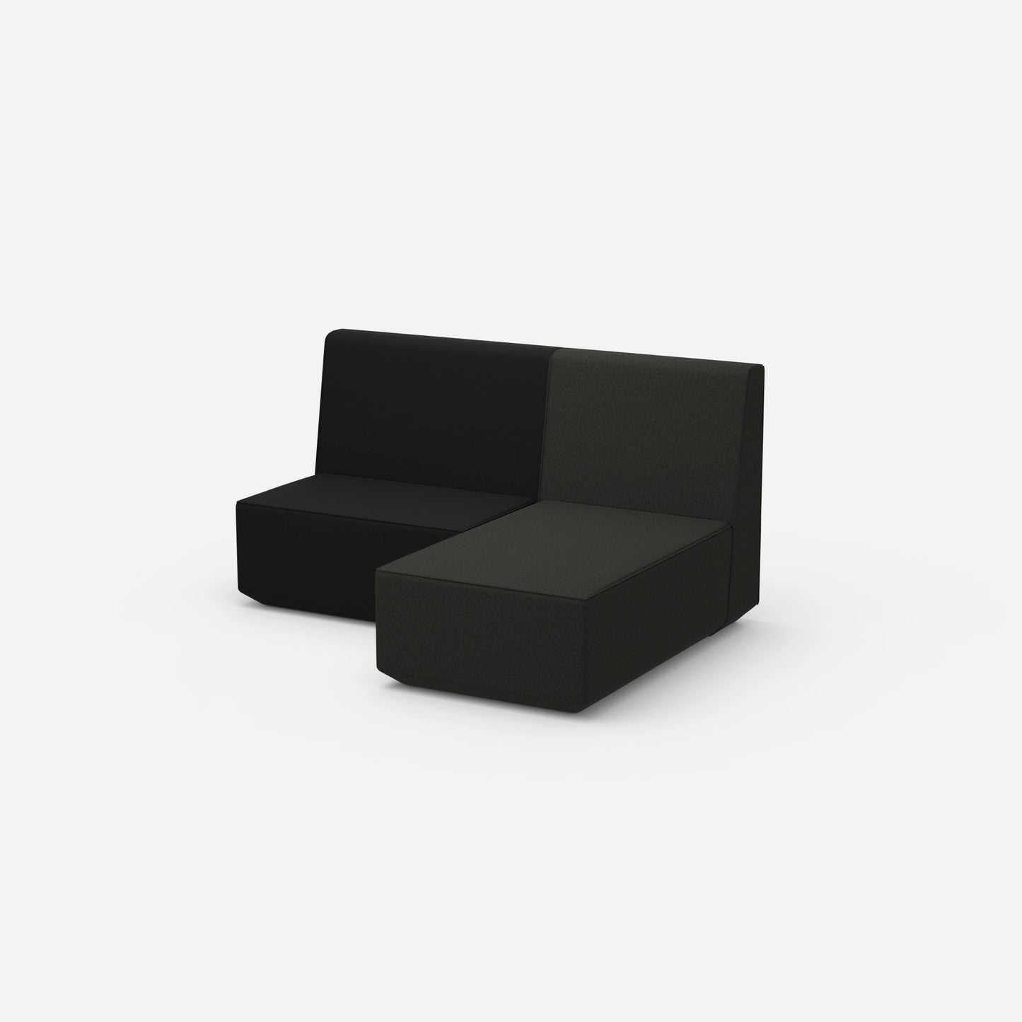 Kleine Couch mit hoher Rückenlehne von der Seite