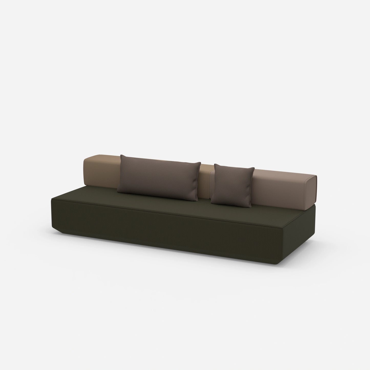 Kleine Schlafcouch von der Seite
