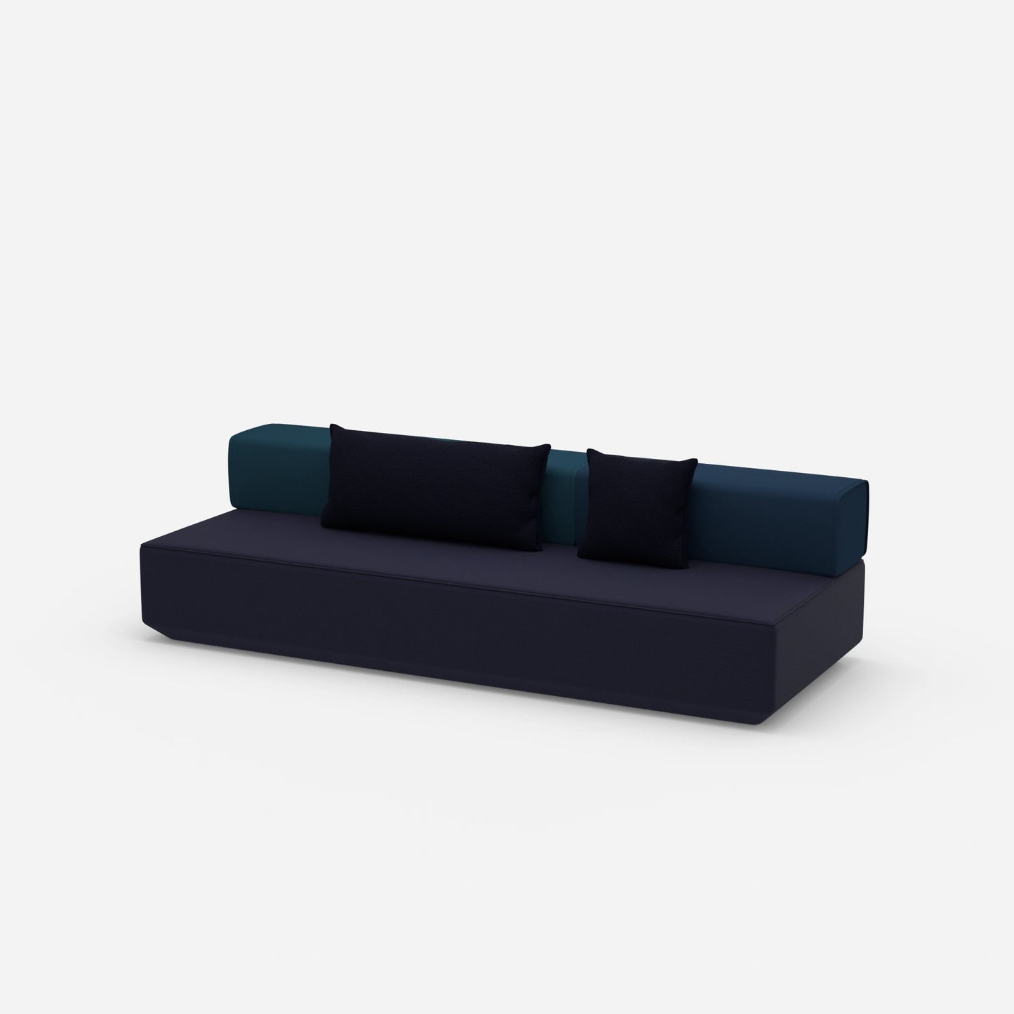 Kleine Schlafcouch von der Seite
