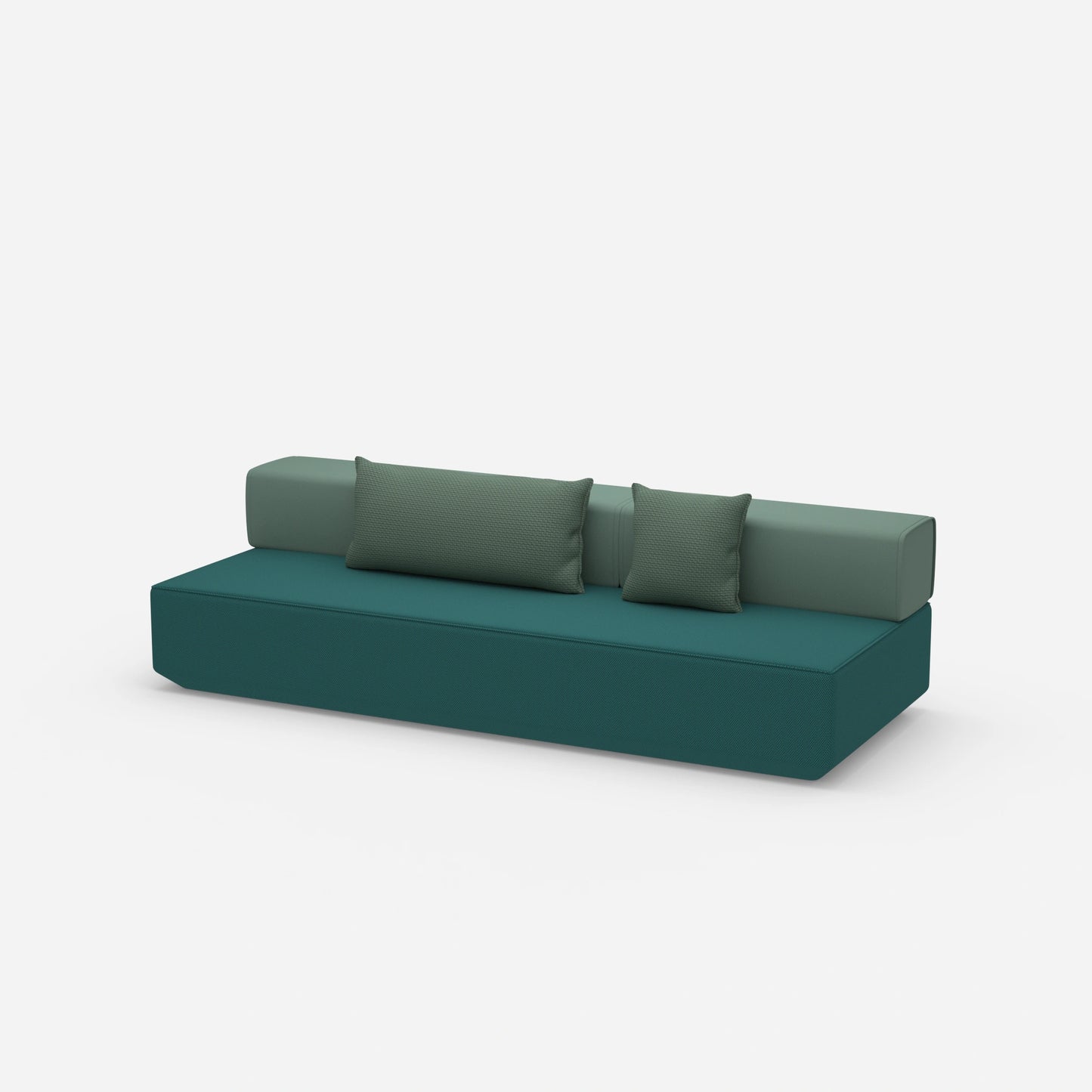 Kleine Schlafcouch von der Seite