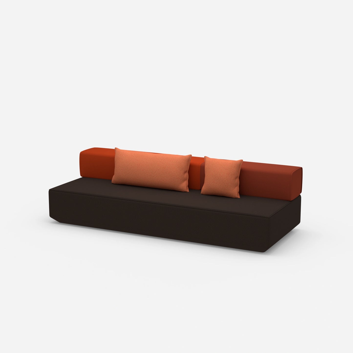 Kleine Schlafcouch von der Seite