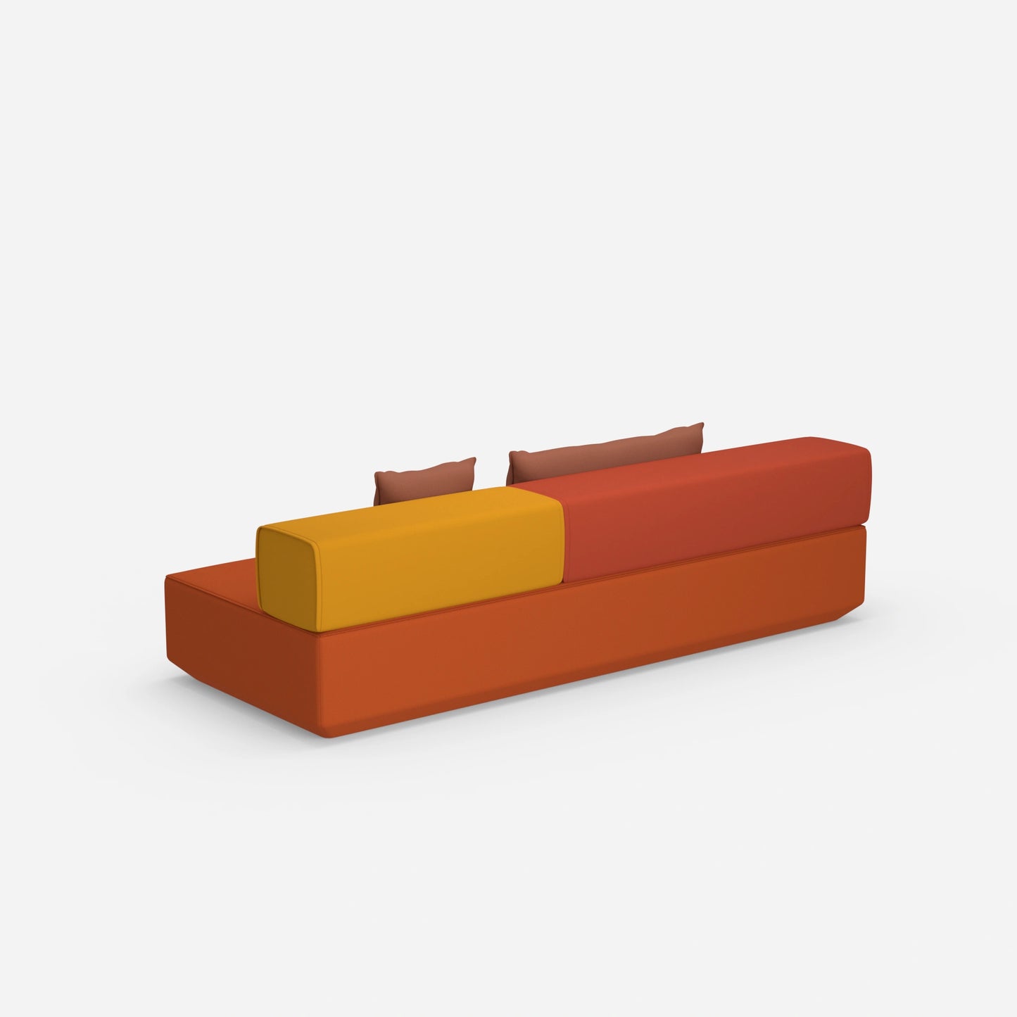 Kleine Schlafcouch von hinten