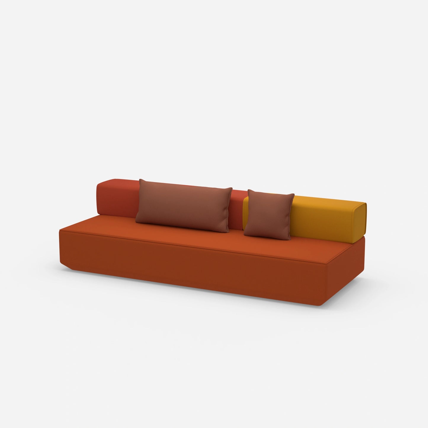 Kleine Schlafcouch von der Seite