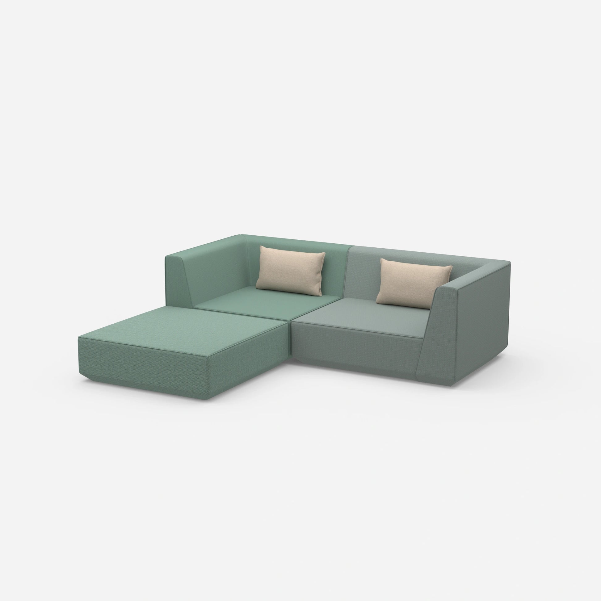 Petit canapé d'angle pour petite pièce vue de côté