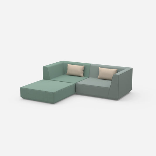 Kleine Sofaecke für kleinen Raum von der Seite