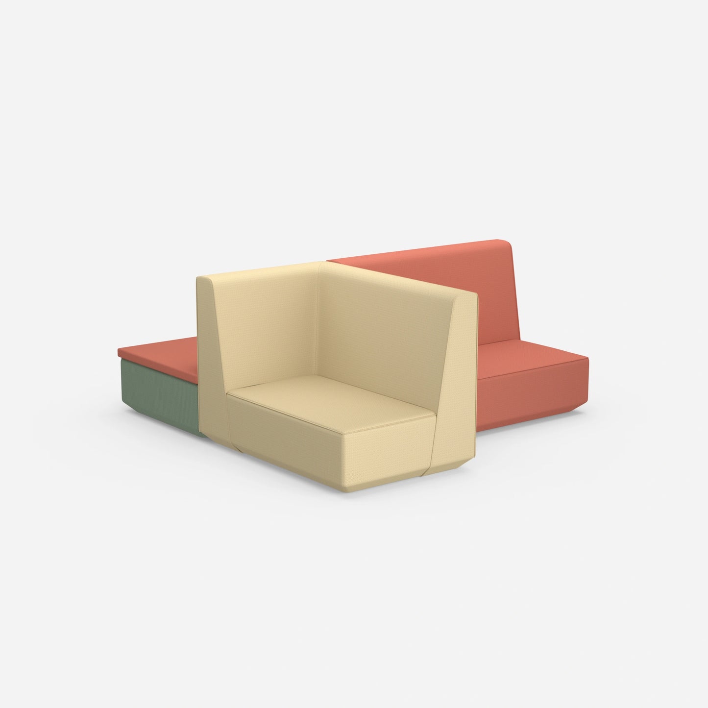 Kompaktes Schlafsofa von hinten