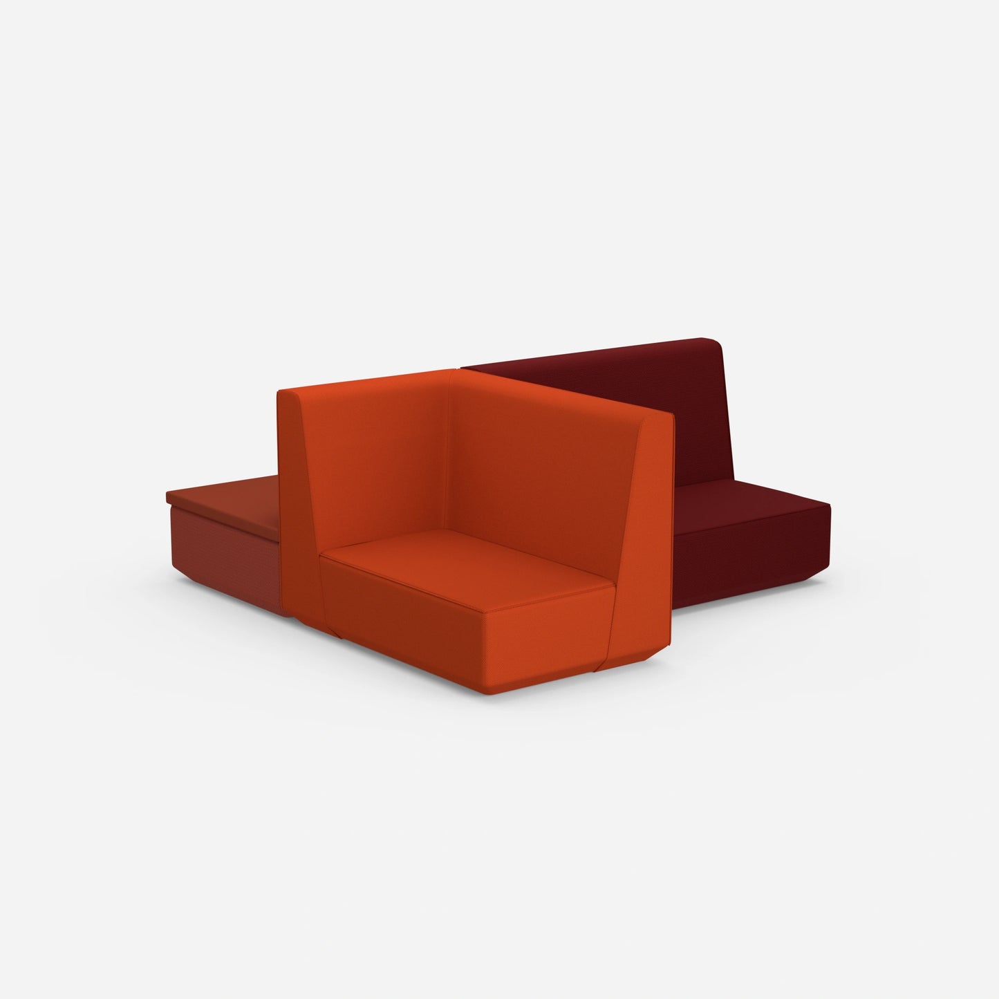 Kompaktes Schlafsofa von hinten