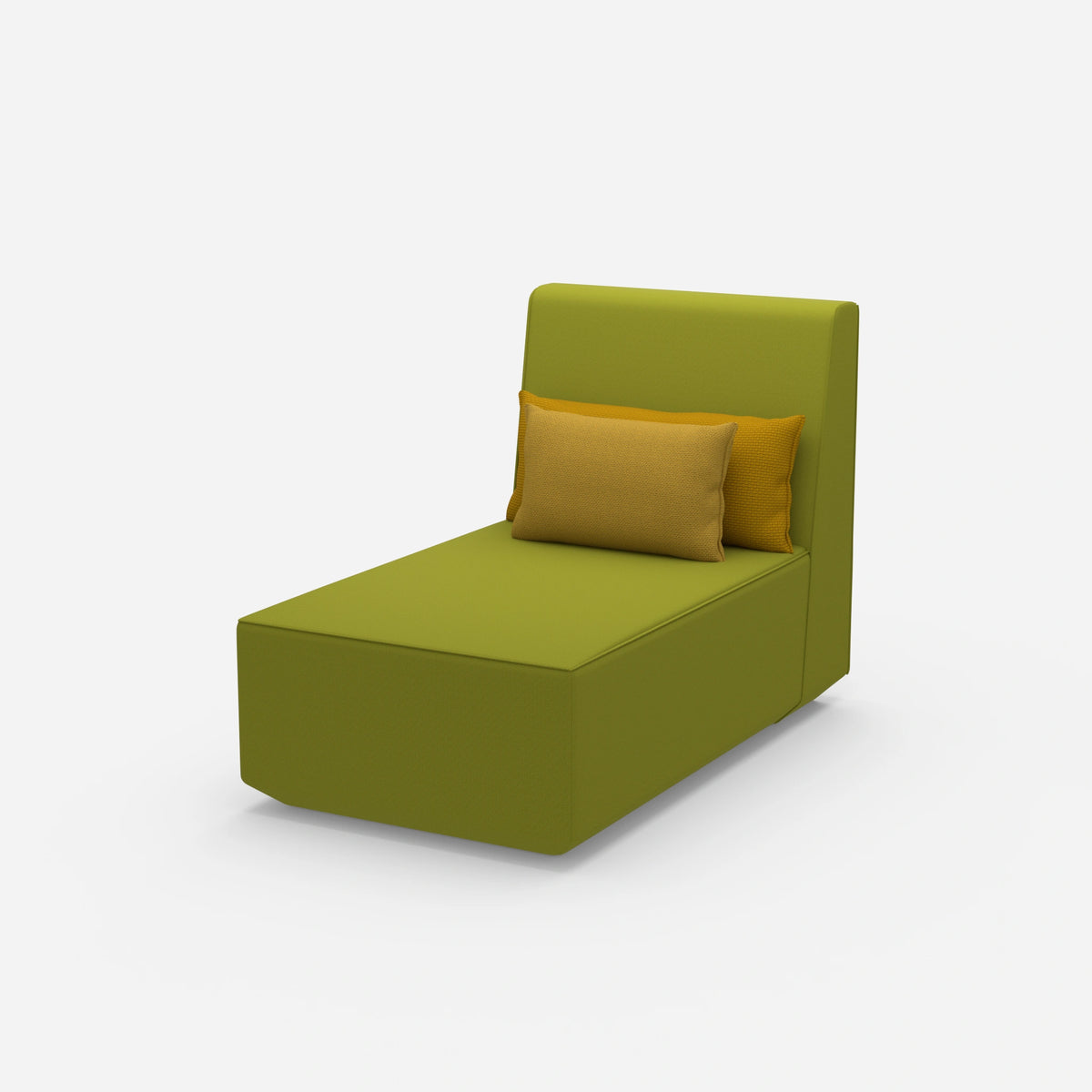 Moderne Design-Recamiere von der Seite