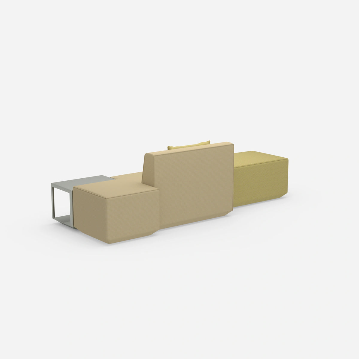 Moderne Sitzbank Flur von hinten