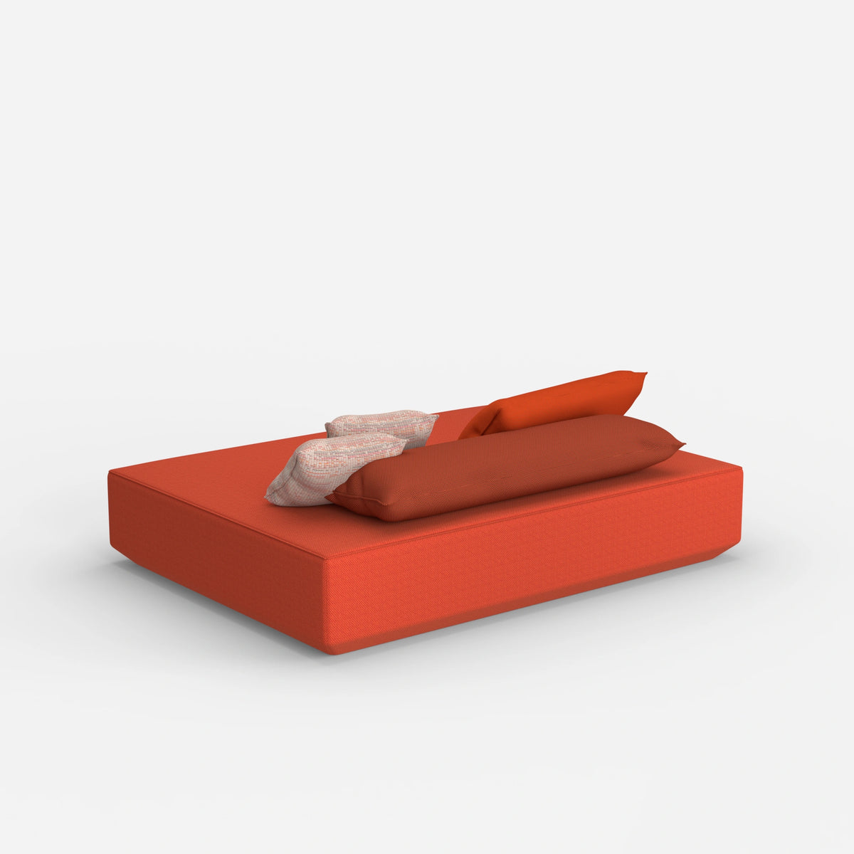 Moderner Pouf in groß von hinten