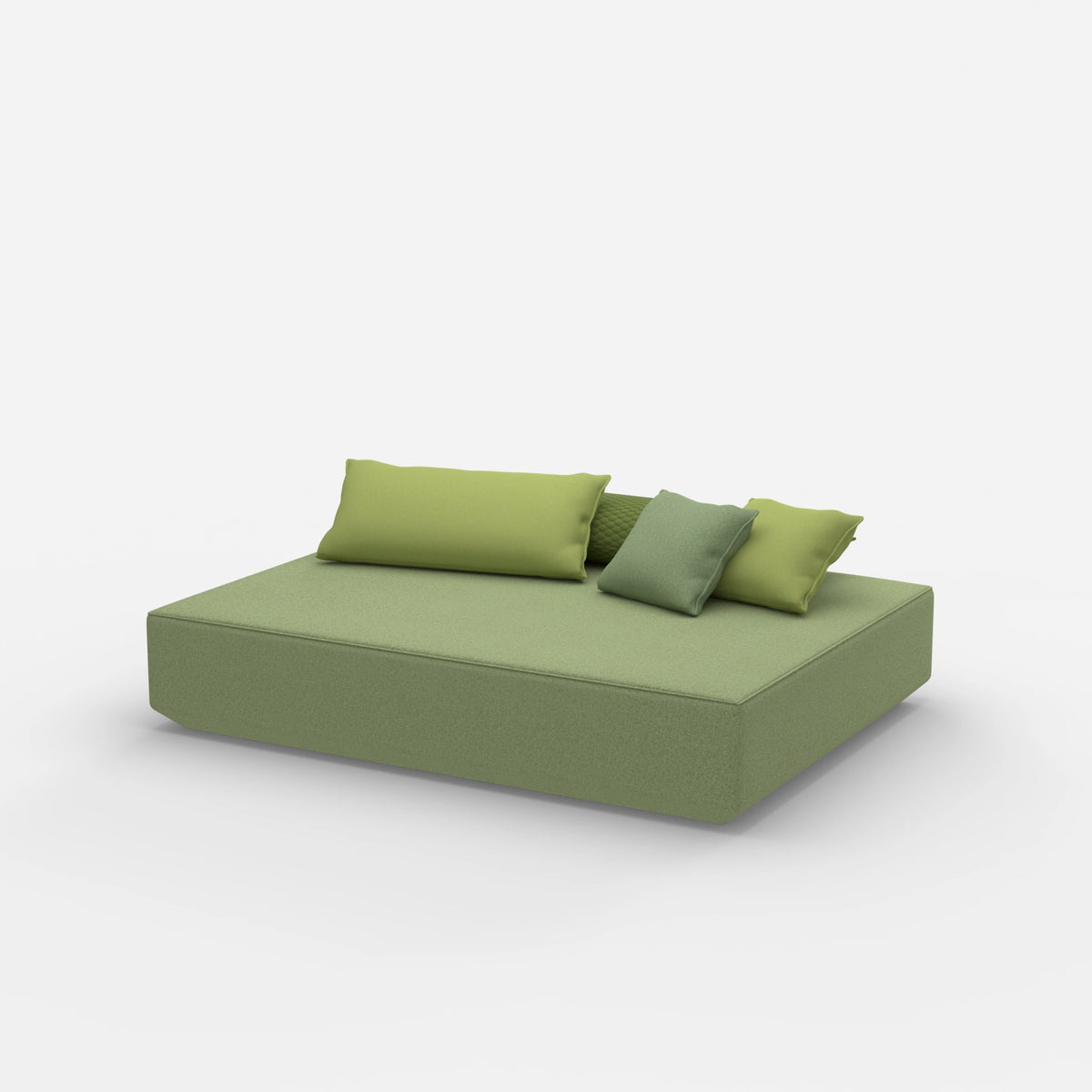 Moderner Pouf in groß von der Seite