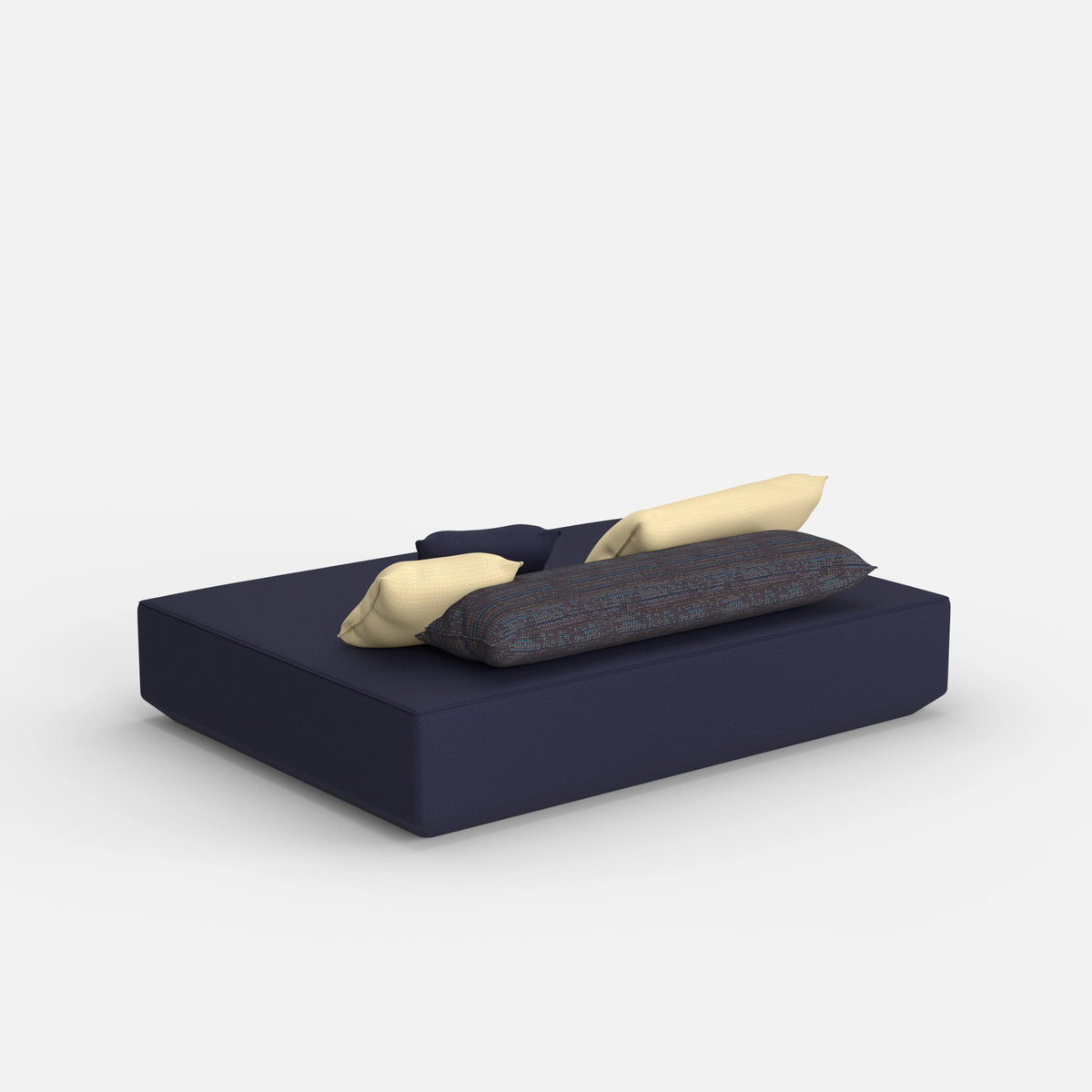 Moderner Pouf in groß von hinten