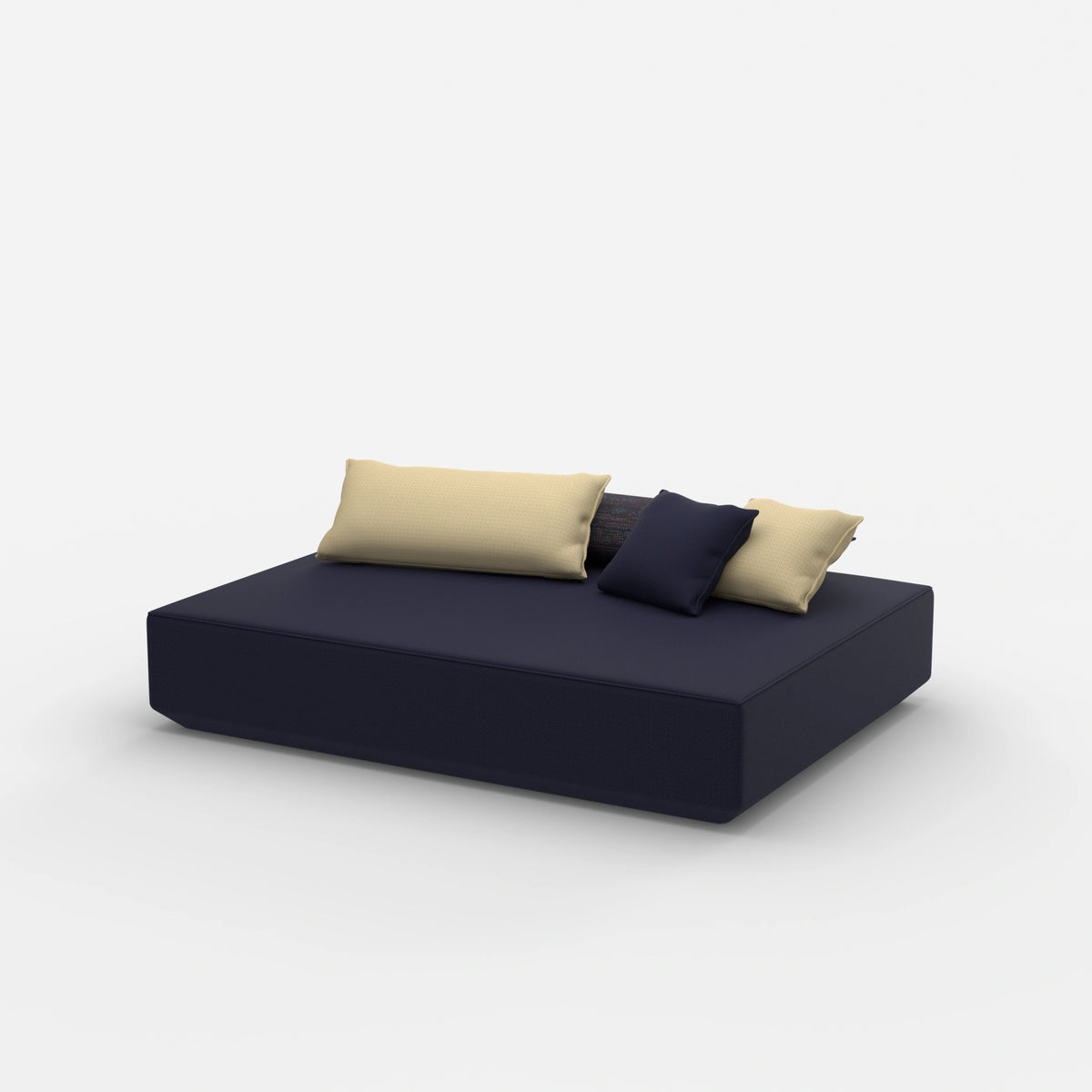 Moderner Pouf in groß von der Seite