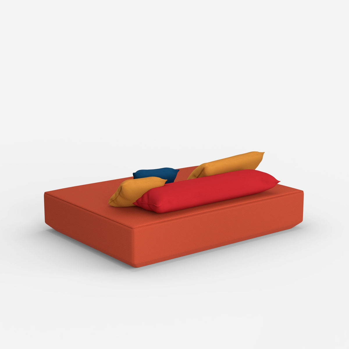 Moderner Pouf in groß von hinten