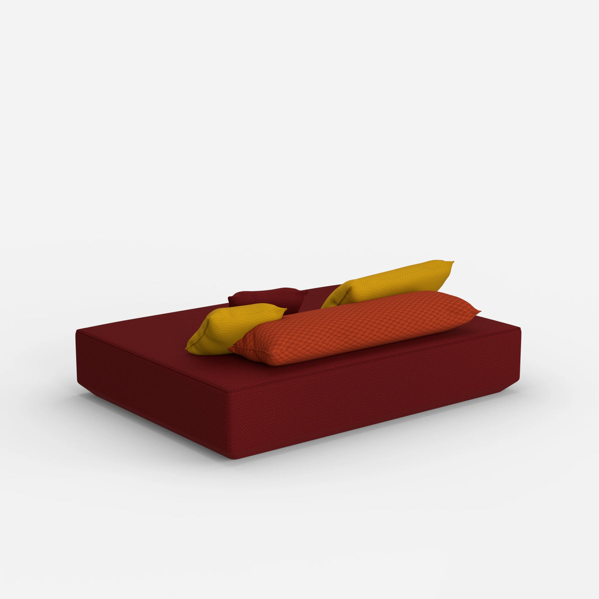 Moderner Pouf in groß von hinten