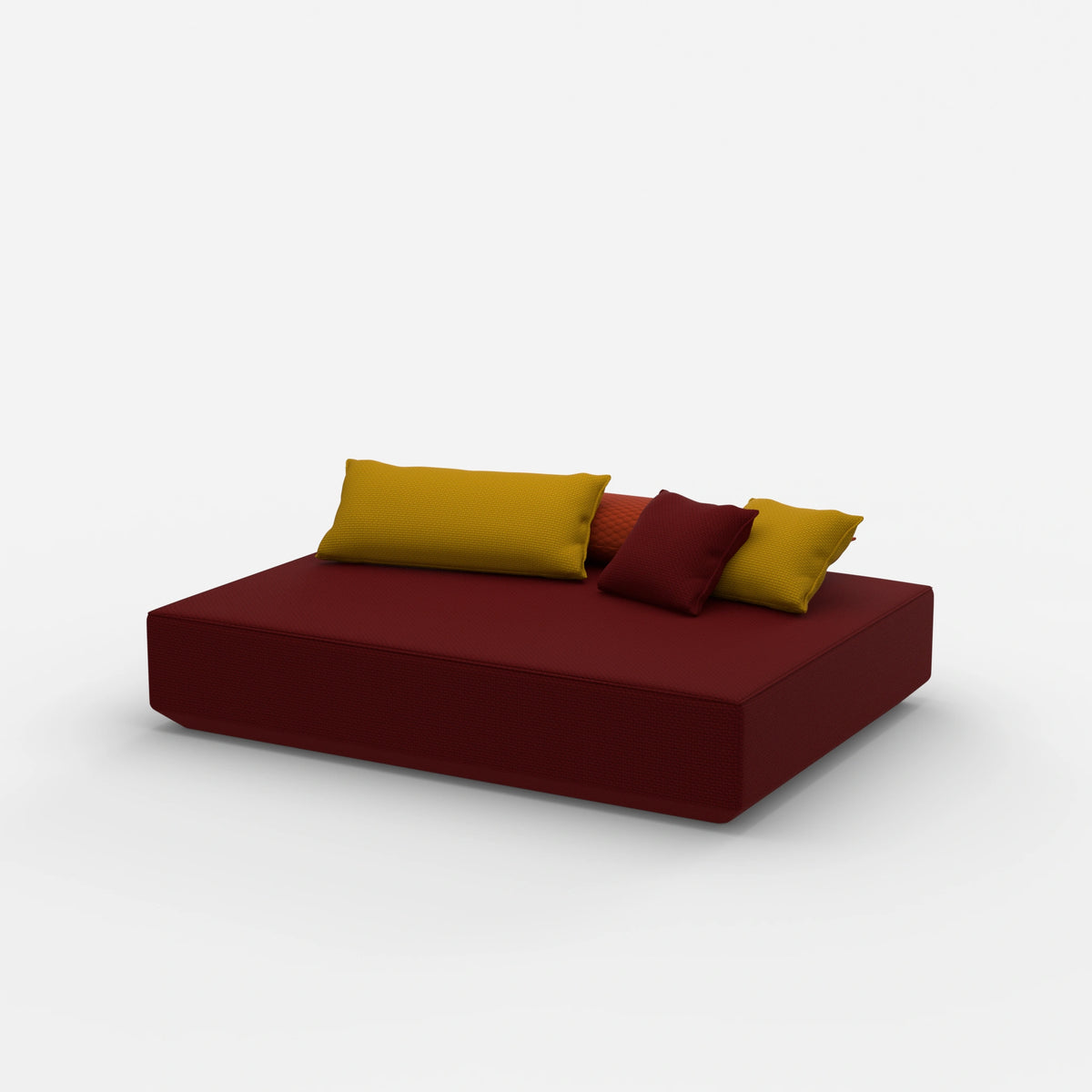 Moderner Pouf in groß von der Seite